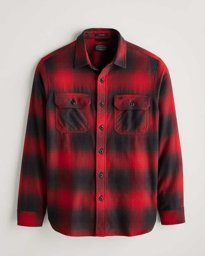 MEN'S PLAID BURNSIDE DOUBLEBRUSHED FLANNEL SHIRT